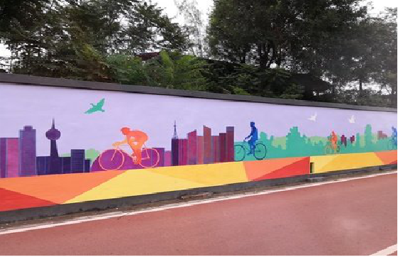 理县墙体彩绘-围墙