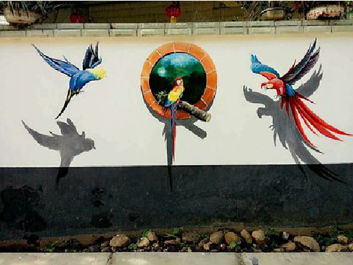 理县视觉错位-3D墙绘设计