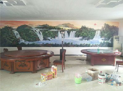 理县墙绘-写实风景