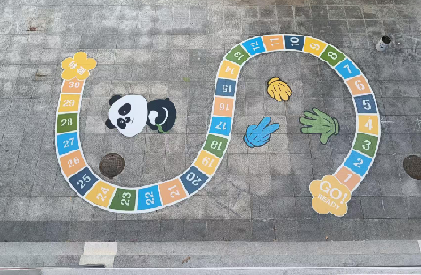 理县地面游戏彩绘