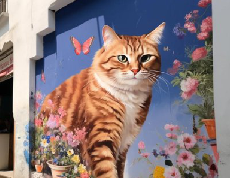 理县自己绘制有个性的手绘墙