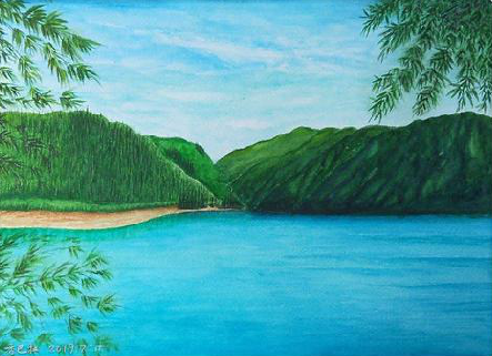 理县在墙绘中，如何绘画绿水青山？