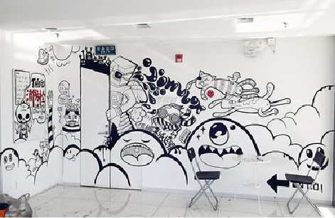 理县手绘墙并非传统涂鸦。